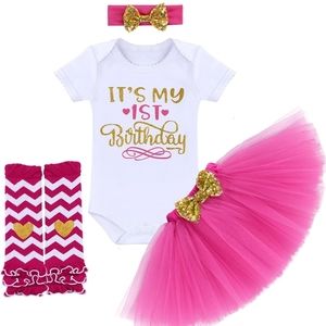 Baby Girl dress Birthday Outfit Toddler set skirt